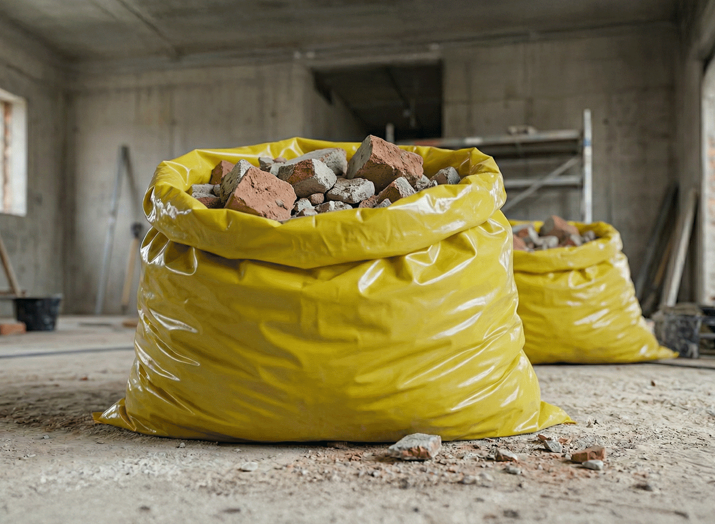Sacos de escombro diseñados para trabajos exigentes.